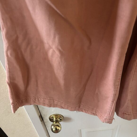 Pilcro Women Wide Leg Pants Size Large Peach Paperbag Boho Hippie Comfort Casual - Picture 4 of 12